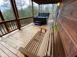 Hot Tub on the lower level porch
